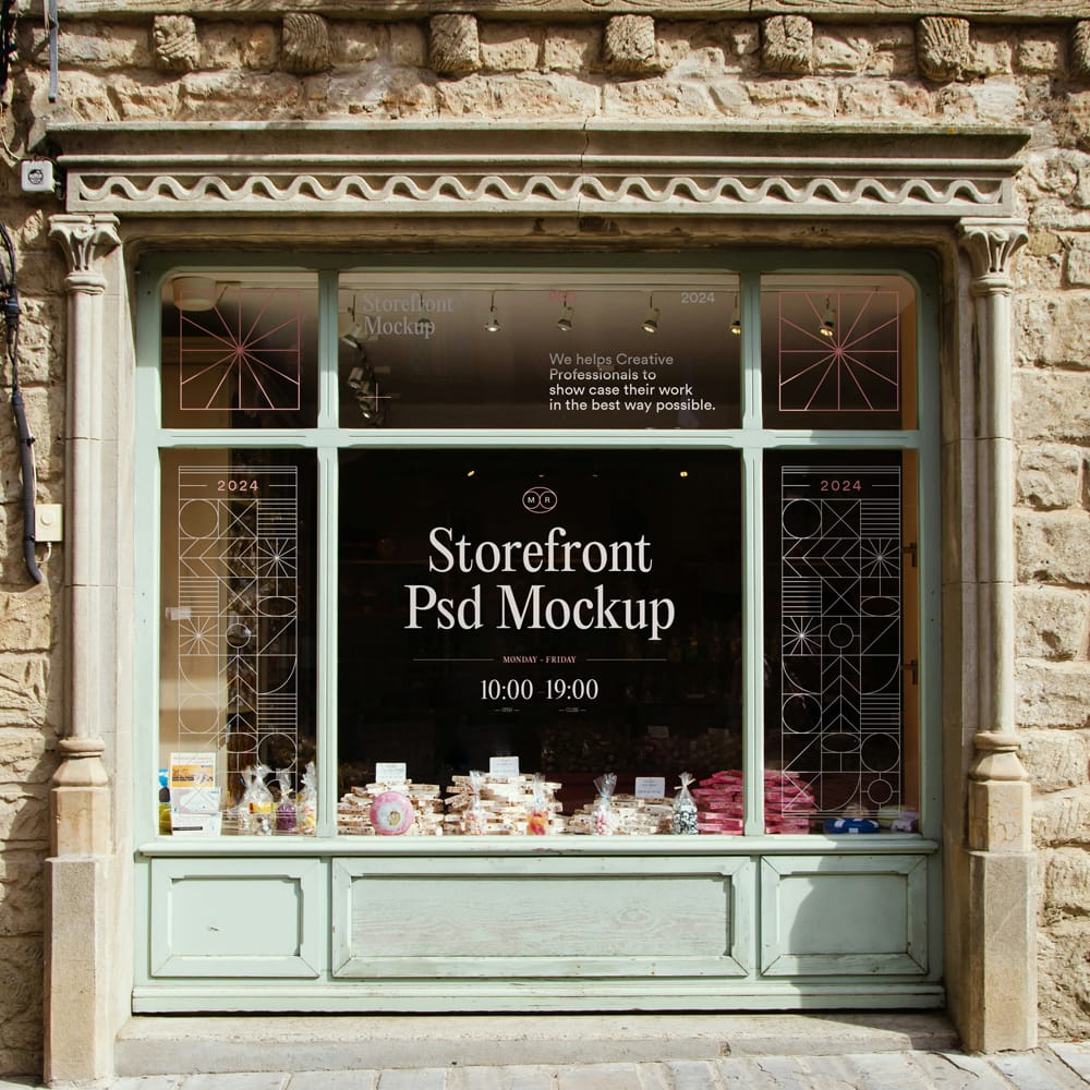 Free Wood Storefront Mockup PSD 1 Free Wood Storefront Mockup PSD