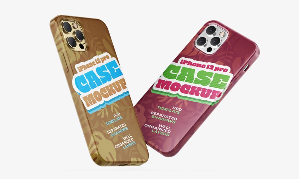 Top iPhone Case Mockups: Free PSD Templates for Designers! 11 Free iPhone 12 Pro Case Mockup Set PSD
