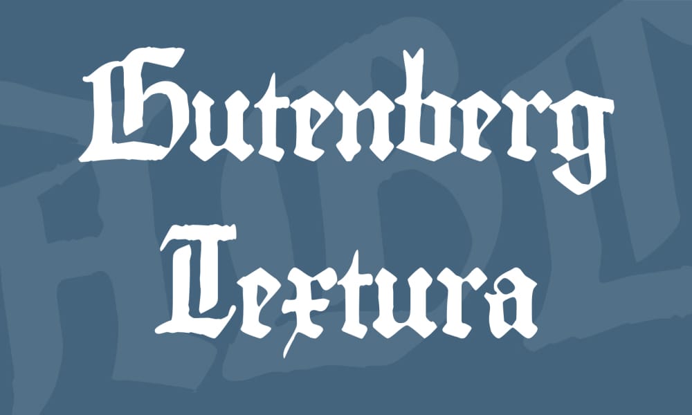 Free Gothic Blackletter Fonts for Designers 30 Gutenberg Textura Font