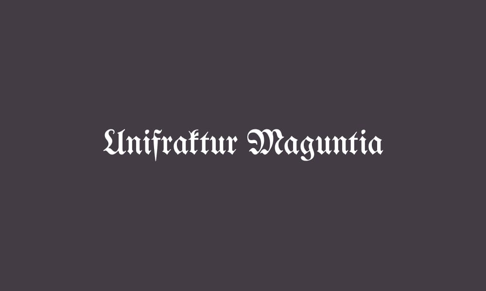 Free Gothic Blackletter Fonts for Designers 29 Unifraktur Maguntia Font