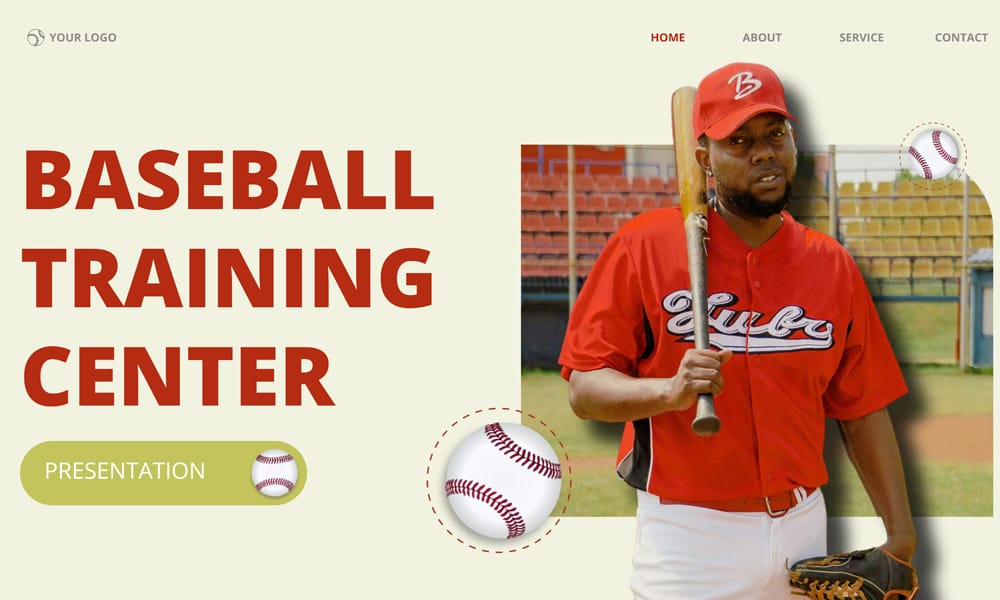 30+ Best Free Google Slides Templates for Designers & Professionals (2025) 74 Baseball Academy Google Slide Template