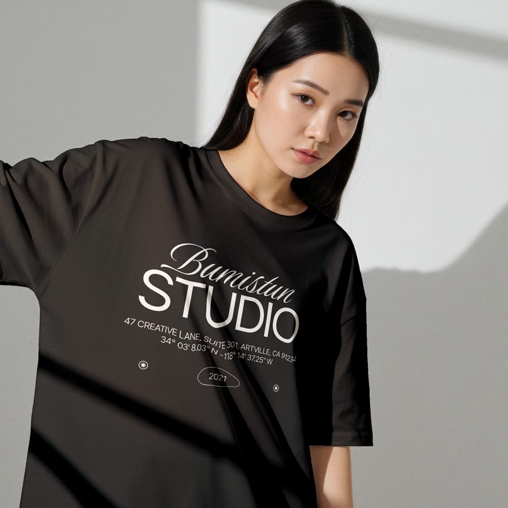 Free High-Resolution Oversized T-Shirt Mockup PSD 1 Free High-Resolution Oversized T-Shirt Mockup PSD