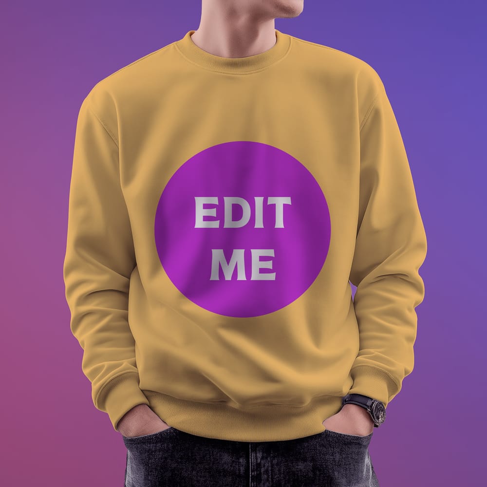 Free Man's Sweatshirt Mockups PSD 1 Free Man's Sweatshirt Mockups PSD