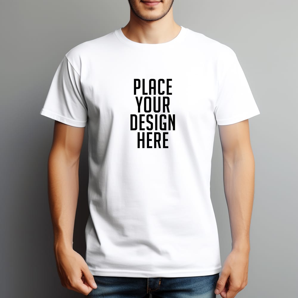 Free Simple White T-Shirt Mockup PSD 1 Free Simple White T-Shirt Mockup PSD