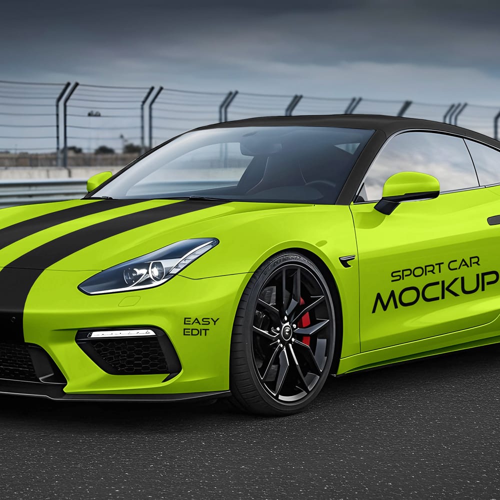 Free Sport Car Mockup PSD 1 Free Sport Car Mockup PSD