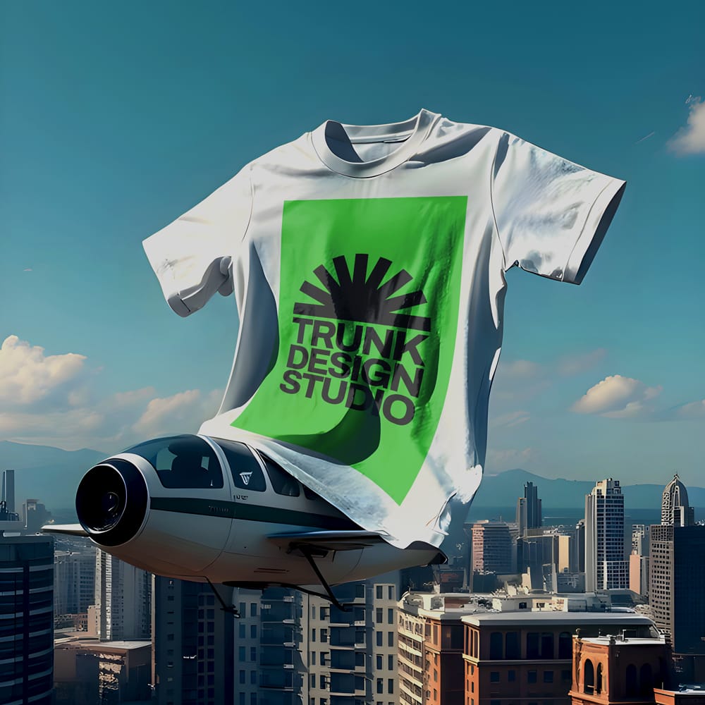 Free T-shirt Floating Above the City Mockup PSD 1 Free T-shirt Floating Above the City Mockup PSD