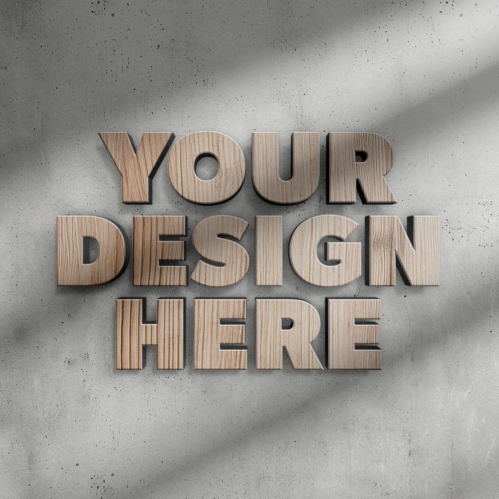 Free Wooden 3D Outdoor Sign Mockup PSD 1 Free Wooden 3D Outdoor Sign Mockup PSD