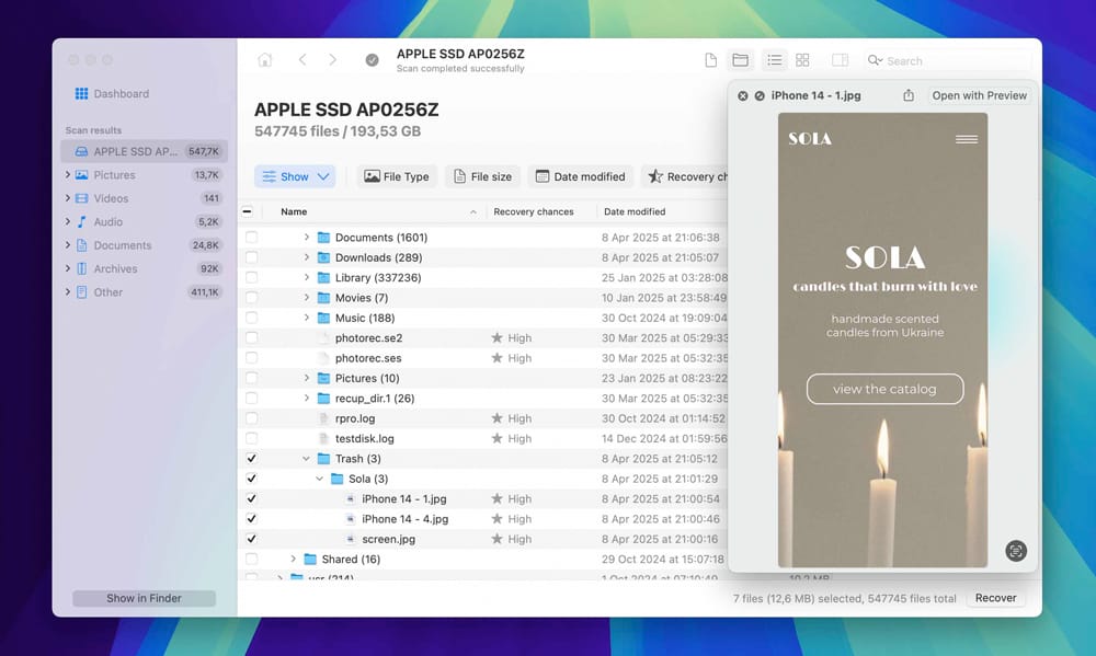 How to Recover Lost Web Design Files After a Crash or Mistake 8 disk drill preview
