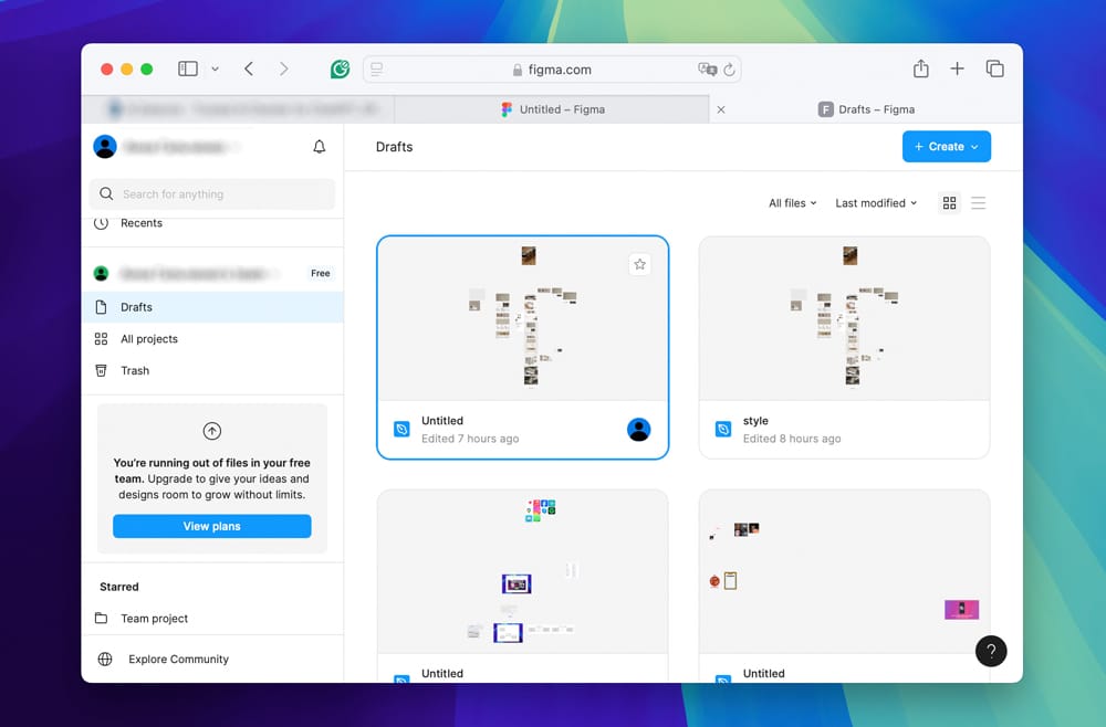 How to Recover Lost Web Design Files After a Crash or Mistake 3 figma projects