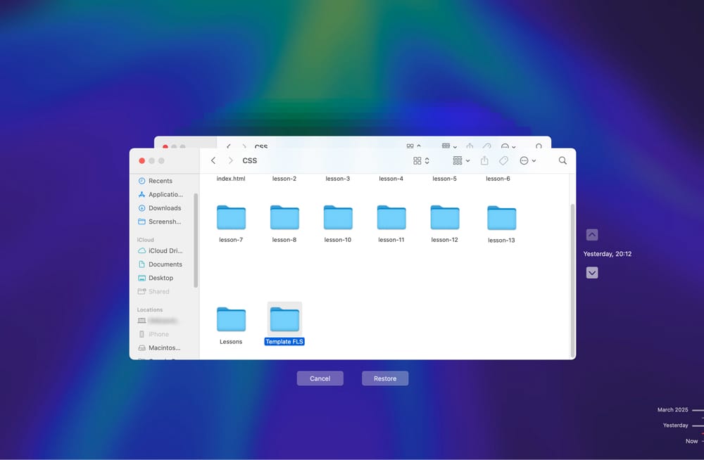 How to Recover Lost Web Design Files After a Crash or Mistake 11 restore time machine