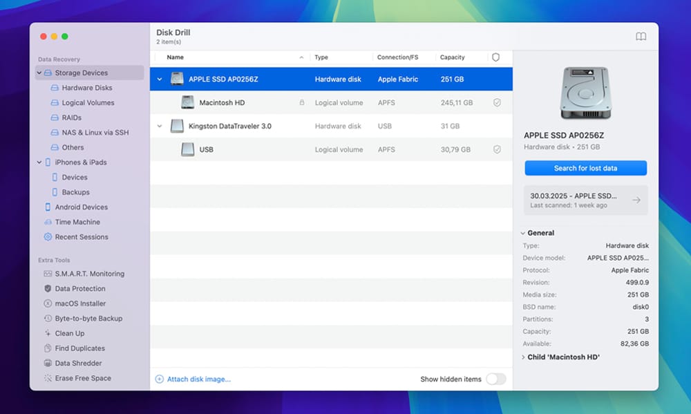 How to Recover Lost Web Design Files After a Crash or Mistake 6 select drive disk drill