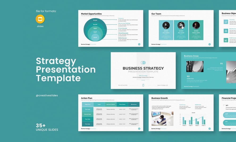 30+ Best Free Google Slides Templates for Designers & Professionals (2025) 78 Business Strategy Google Slides Template