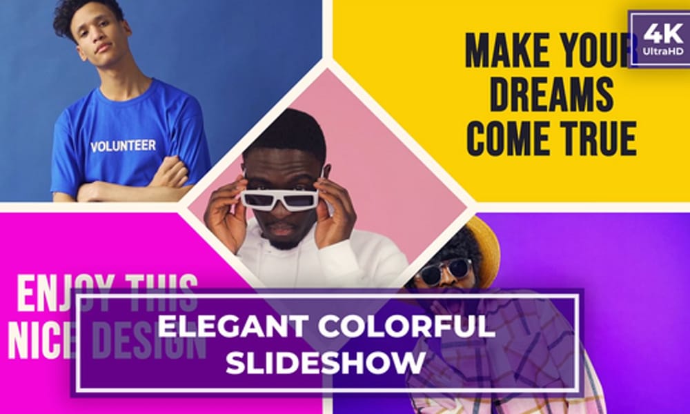 Unlock Stunning Videos: Your Ultimate Guide to Free After Effects Slideshow Templates 26 Elegant Colorful Slideshow 4K After Effects Template