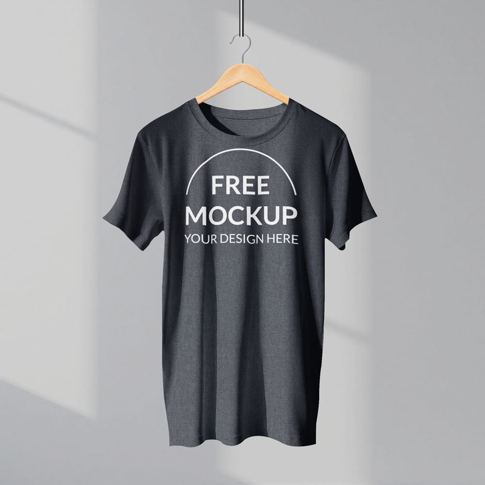 Free Front-Facing T-shirt Mockup PSD 1 Free Front-Facing T-shirt Mockup PSD