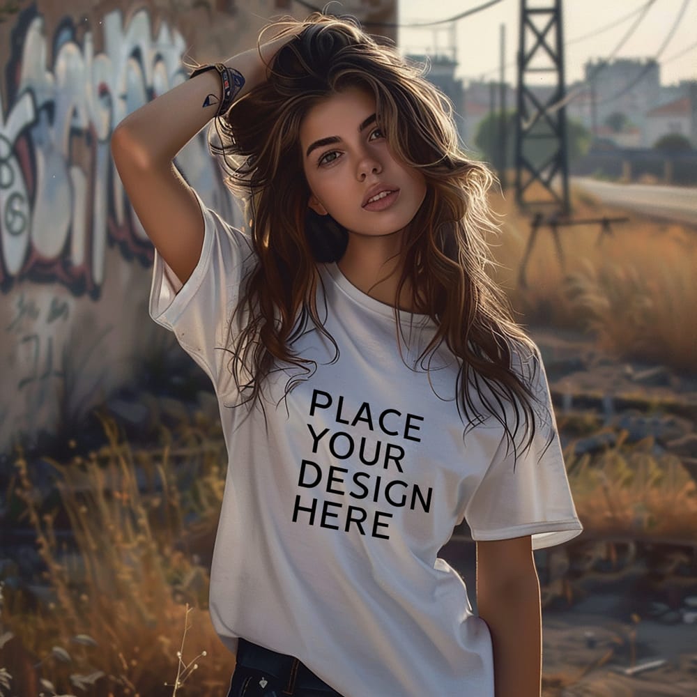 Free High-Quality Oversized T-Shirt Mockup PSD 1 Free High-Quality Oversized T-Shirt Mockup PSD