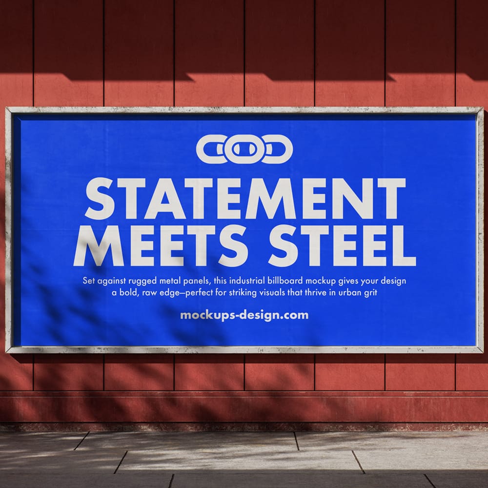 Free Industrial Billboard Mockup Template PSD 1 Free Industrial Billboard Mockup Template PSD