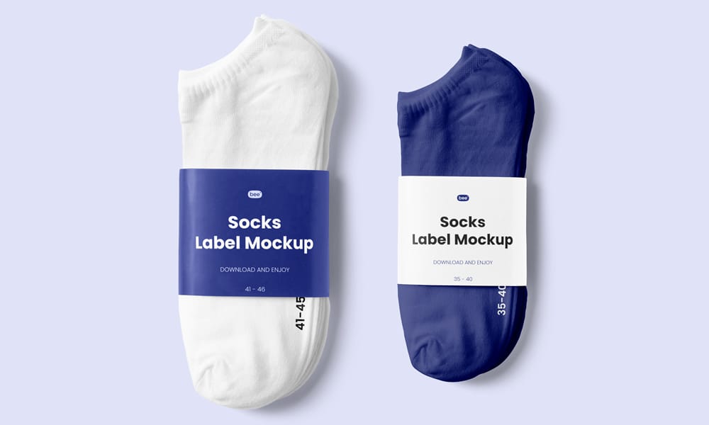 50+ Best Free Clothing Mockups (PSD) for Your Apparel Designs in 2025 63 Free Socks with Label Mockup PSD