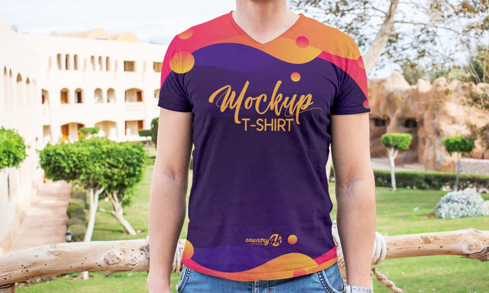 50+ Best Free Clothing Mockups (PSD) for Your Apparel Designs in 2025 11 Free V-neck T-Shirt Mockup PSD