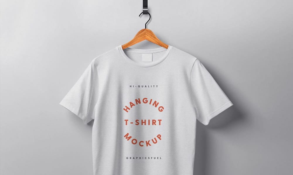 50+ Best Free Clothing Mockups (PSD) for Your Apparel Designs in 2025 12 Hanging-T-shirt-Mockup-PSD