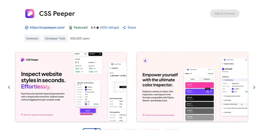 Best Chrome Extensions for Web Designers (2025 Toolkit) 3 CSS Peeper
