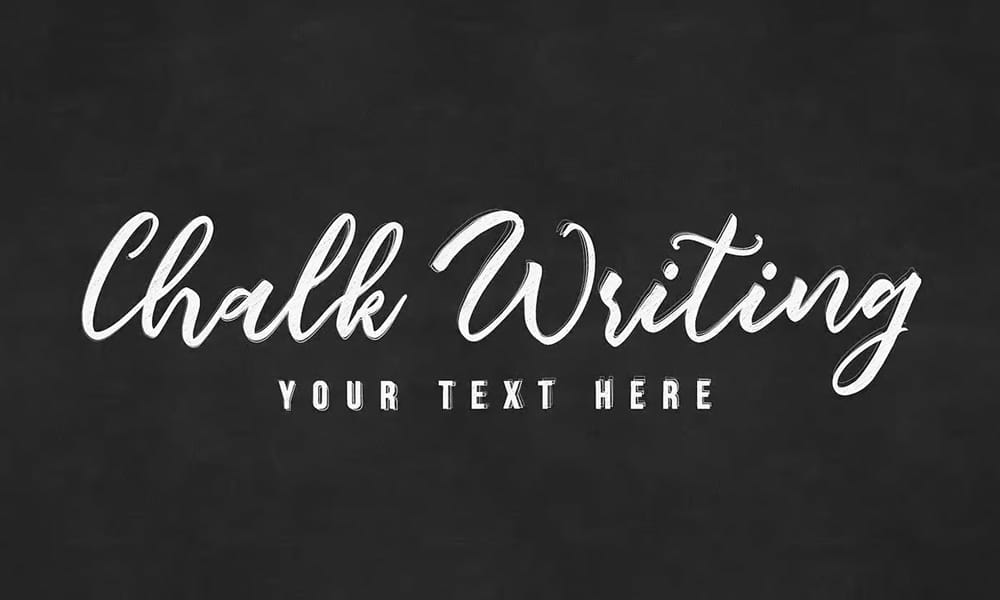 20+ Free PSD Font Effects for Photoshop 2025 19 Chalk Writing Text Effect