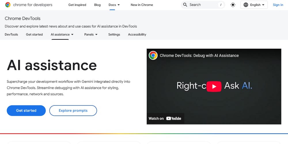 Best Chrome Extensions for Web Designers (2025 Toolkit) 1 Chrome DevTools AI Assistance