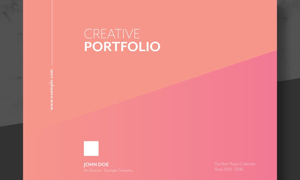 The 50+ Best Free InDesign Portfolio & Lookbook Templates (2025) 13 Creative Portfolio with Peach Gradient Accents