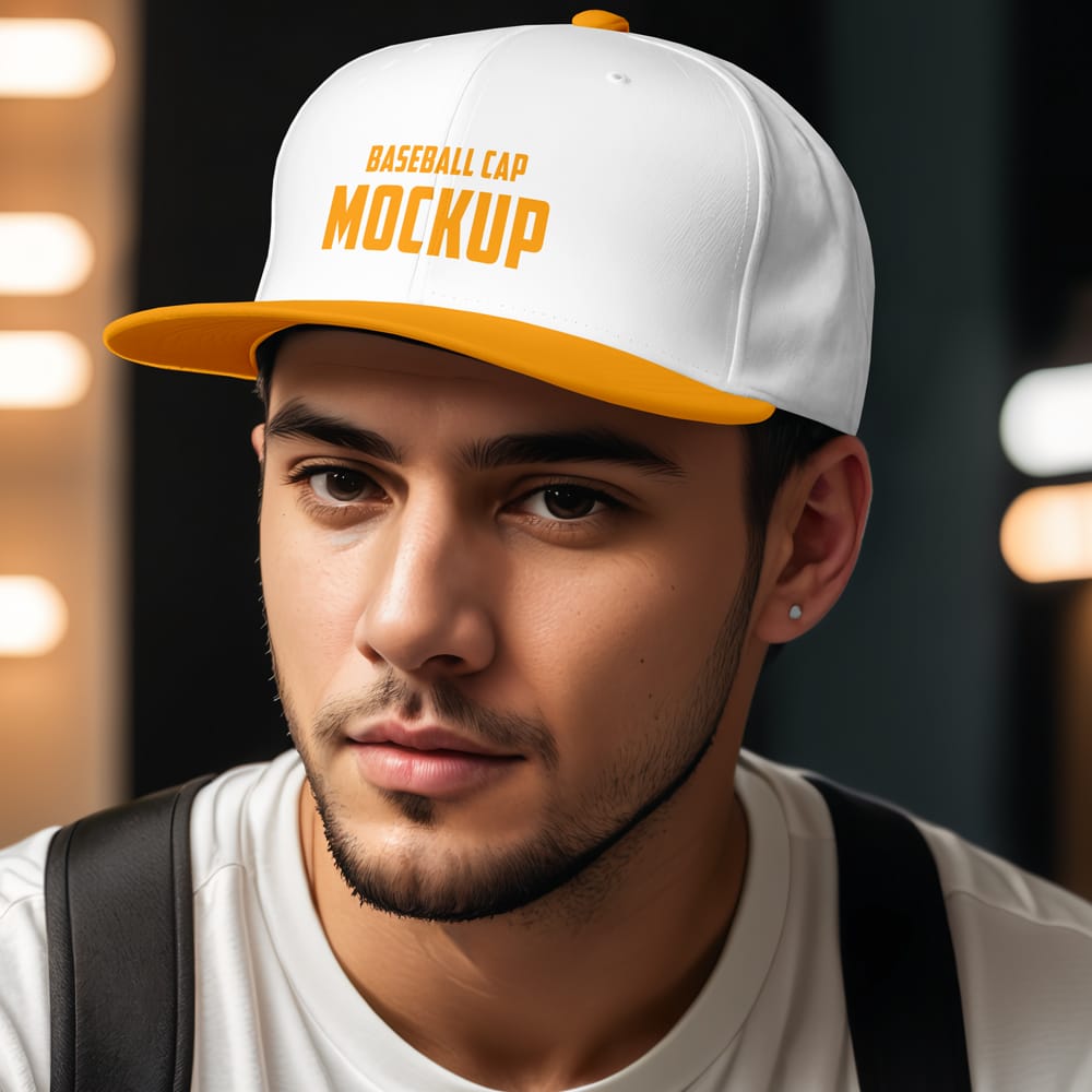 Free Cap with Professional Stitching Details Mockup PSD 1 Free Cap with Professional Stitching Details Mockup PSD