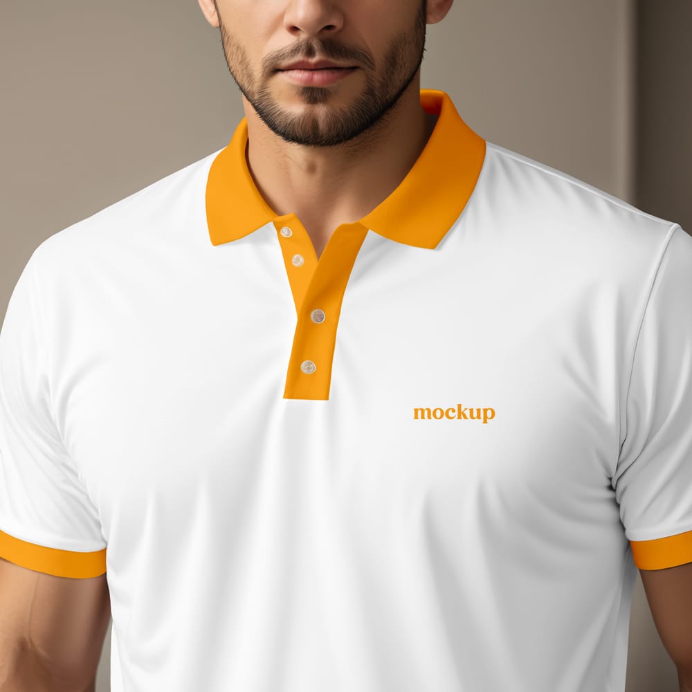 Free Men’s Polo Shirt Mockup PSD 1 Free Men’s Polo Shirt Mockup PSD