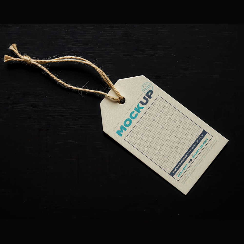 Free Rustic Label Mockup with Chord PSD 1 Free Rustic Label Mockup with Chord PSD