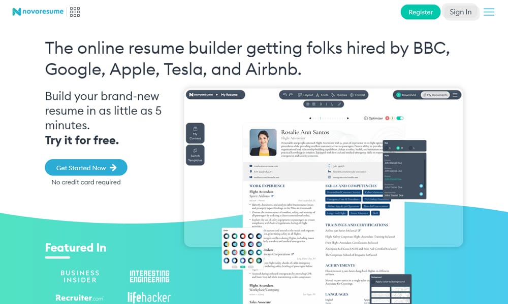 The 7 Best Resume Builders of 2025 4 Novoresume
