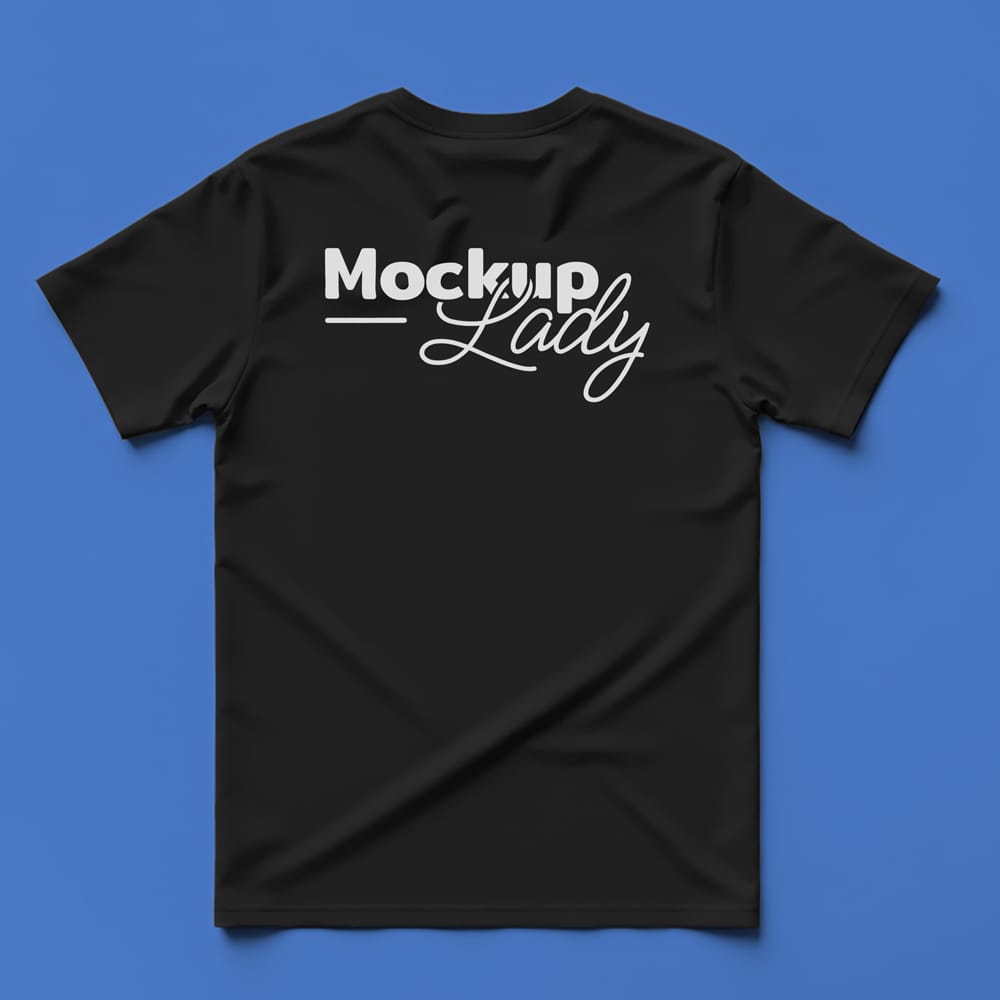 Free Back of a T-Shirt Mockup PSD 1 Free Back of a T-Shirt Mockup PSD