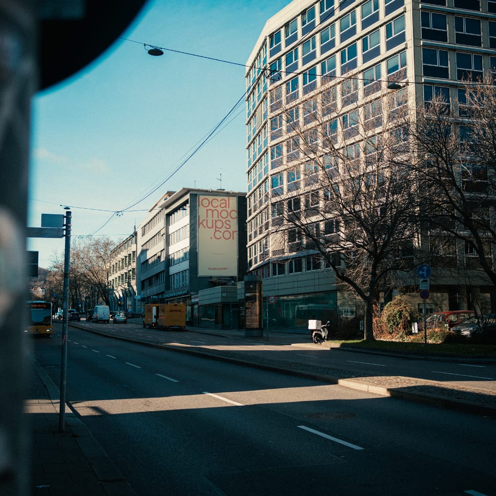Free Stuttgart Cityscape Billboard Mockup PSD 1 Free Stuttgart Cityscape Billboard Mockup PSD