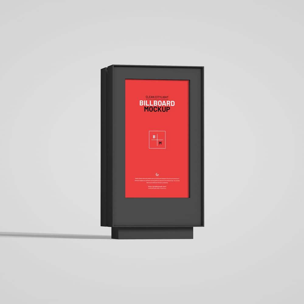 Free Clean Citylight Billboard Mockup PSD 1 Free Clean Citylight Billboard Mockup PSD