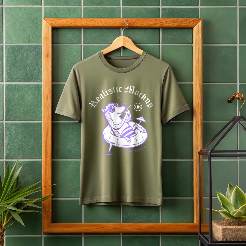 Free High-res T-shirt Mockup Template PSD 1 Free High-res T-shirt Mockup Template PSD