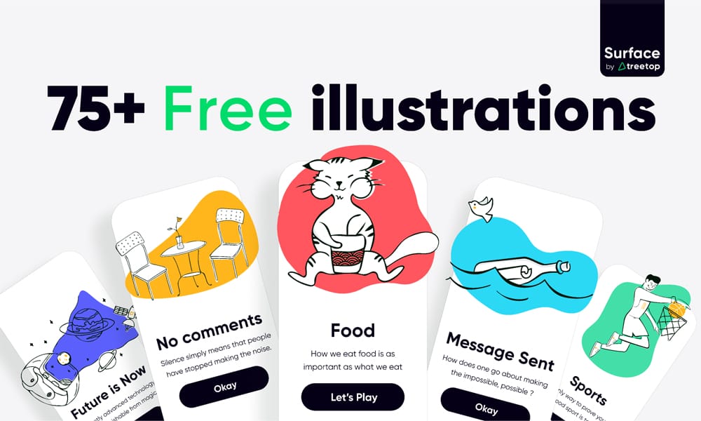 12 Best Free Illustrations for Figma (Kits & Packs) 13 Surface Pack