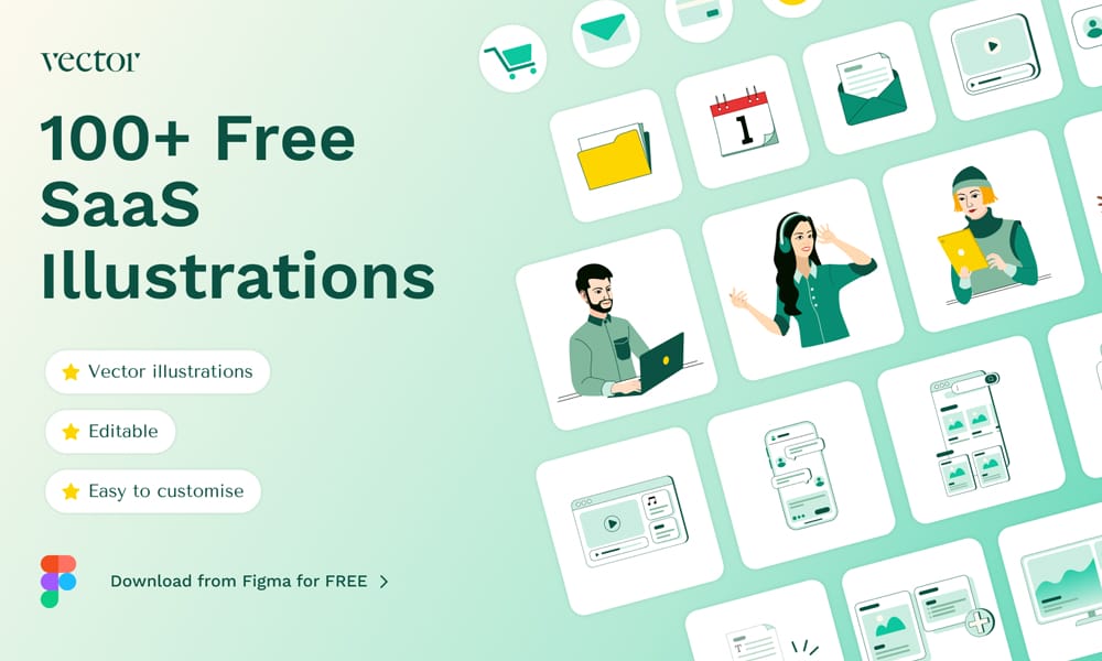 12 Best Free Illustrations for Figma (Kits & Packs) 18 Vector Saas Illustration Pack