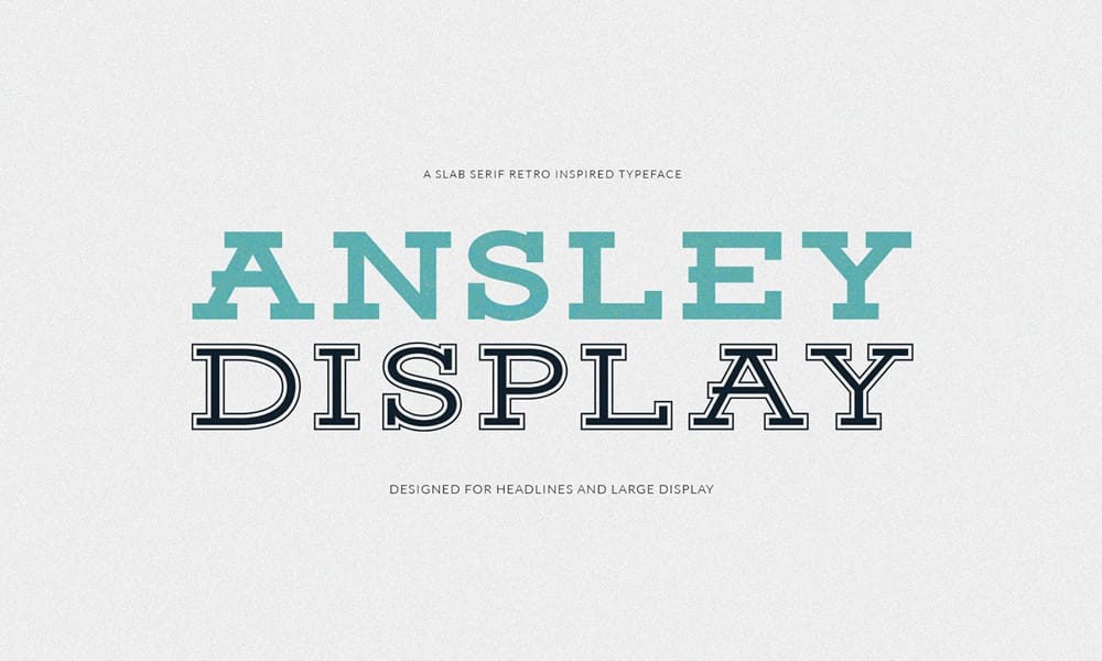 Best Free Slab Serif Fonts for Designers (2025) 6 Ansley Display Font