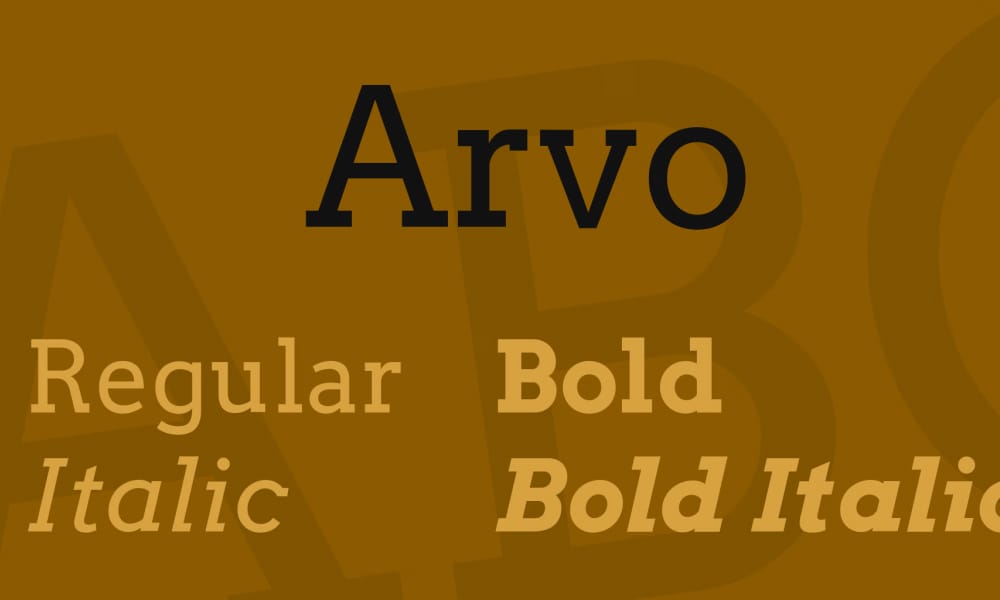 Best Free Slab Serif Fonts for Designers (2025) 11 Arvo Font