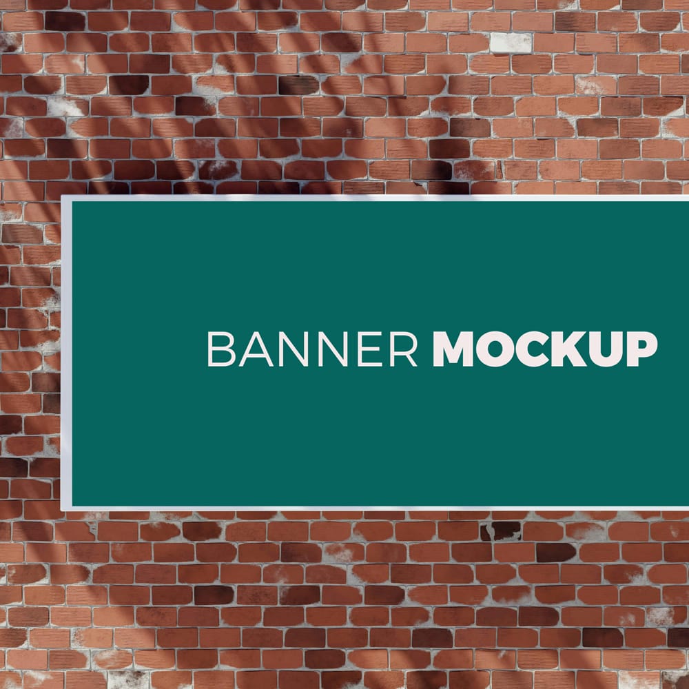 Free Editable Multi-Color Banner Mockup PSD 1 Free Editable Multi-Color Banner Mockup PSD