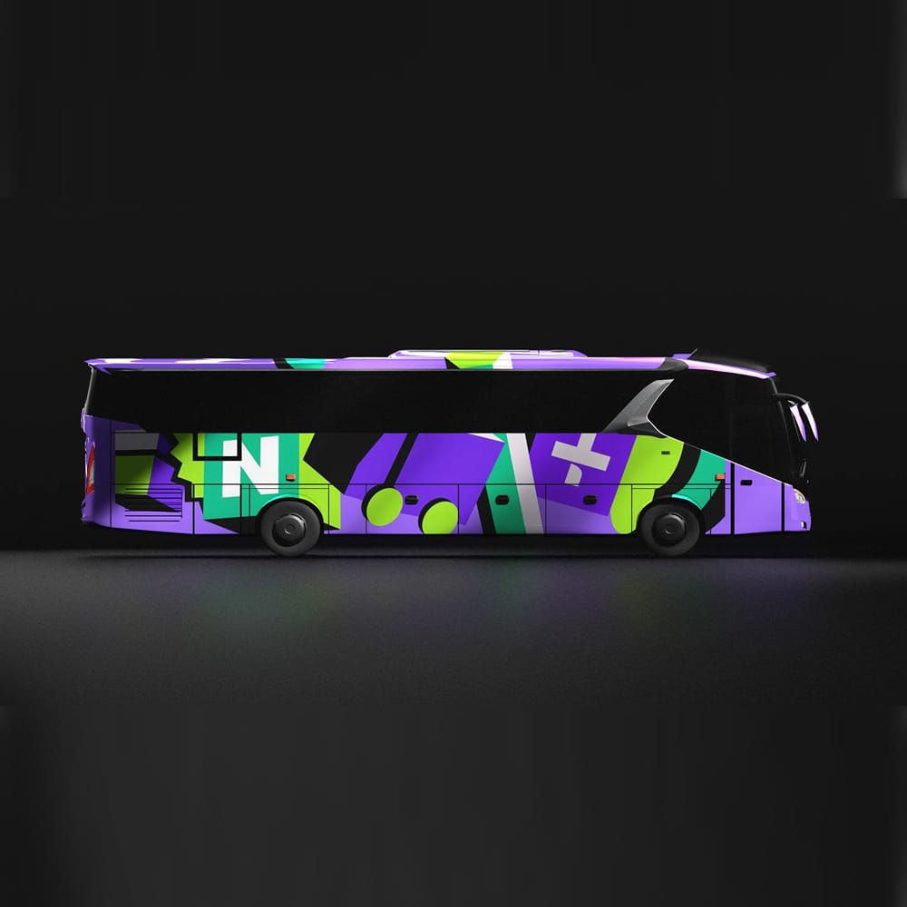 Free Modern Coach Bus Mockup PSD 1 Free Modern Coach Bus Mockup PSD