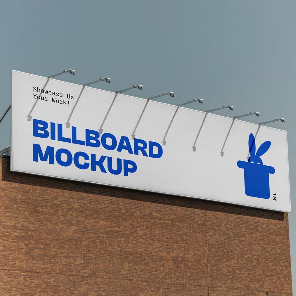 Free Realistic Wide Billboard Mockup PSD 1 Free Realistic Wide Billboard Mockup PSD