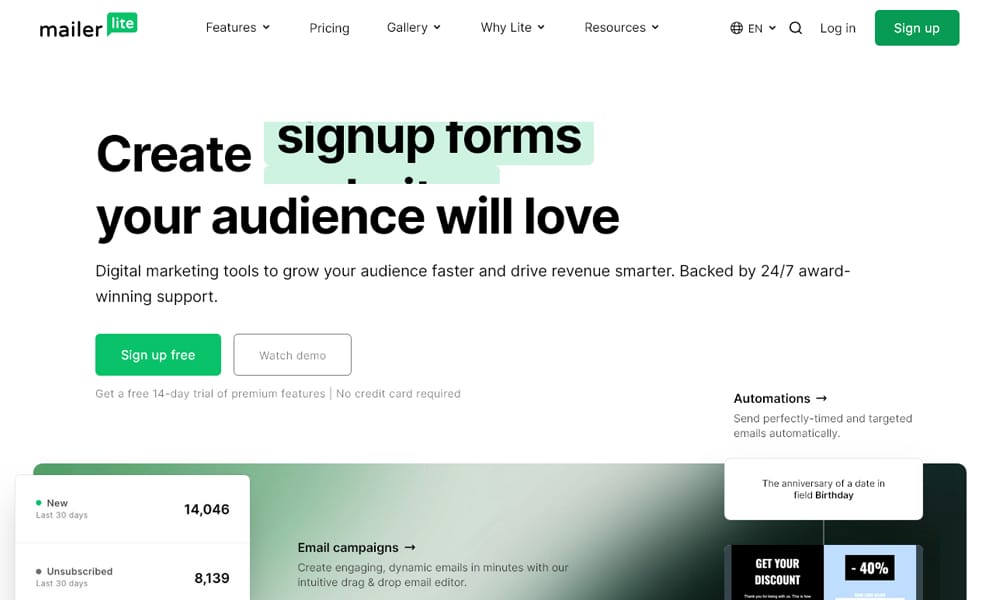 22 Best HTML Email Template Builders for 2025 | AMP & Accessibility Ready 10 MailerLite
