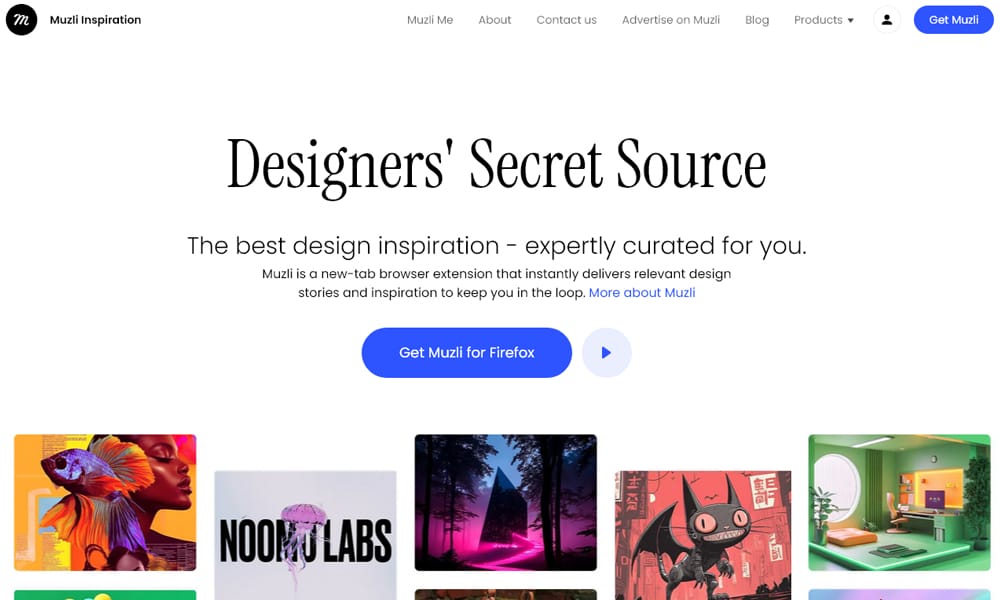 15 UI/UX Design Blogs Every Professional Should Be Following (2025 List) 13 Muzli Inspiration blog screenshot with curated UI inspiration feeds