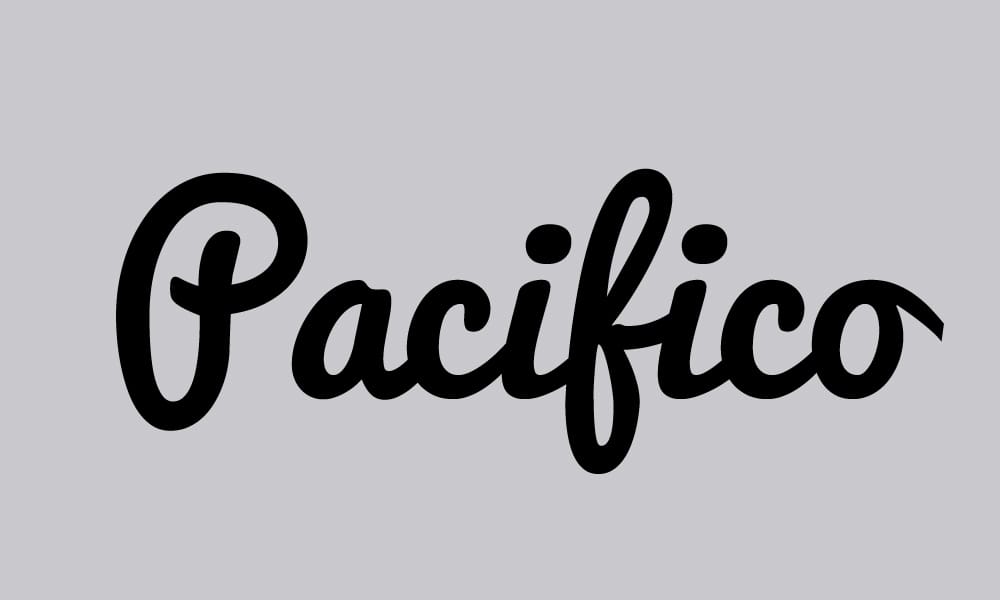 30+ Best Free Retro & Vintage Google Fonts (2025 Guide) 2 The font Pacifico, a smooth and rounded brush script.