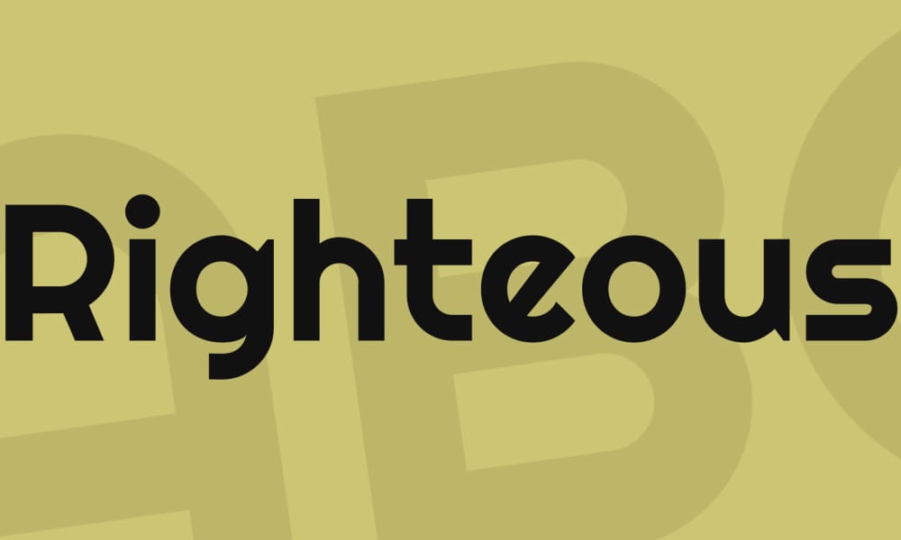 30+ Best Free Retro & Vintage Google Fonts (2025 Guide) 16 The font Righteous, an Art Deco-inspired sans serif font.