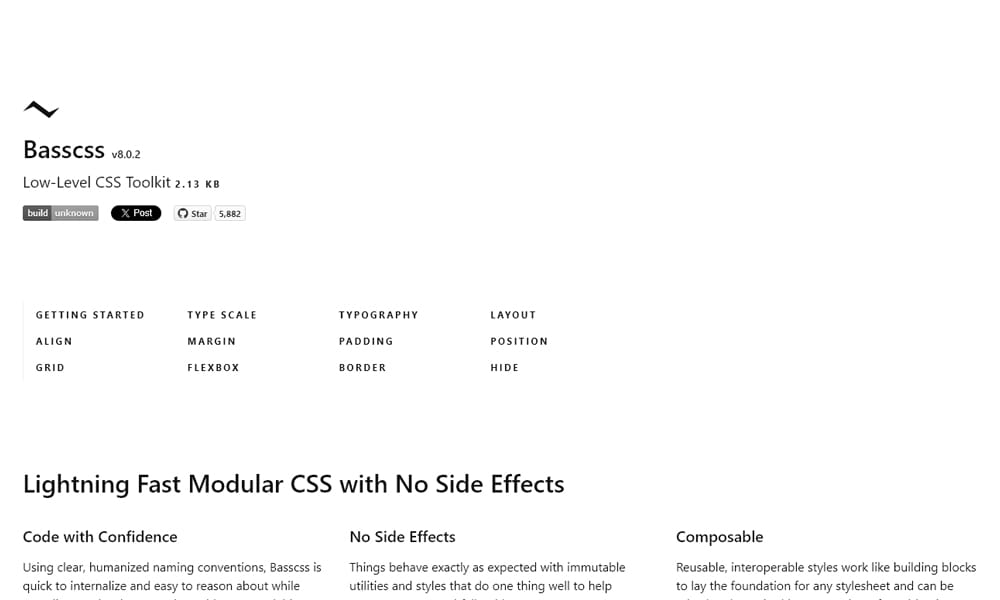 20 Best Lightweight CSS Frameworks for Fast Loading Websites in 2025 16 Basscss