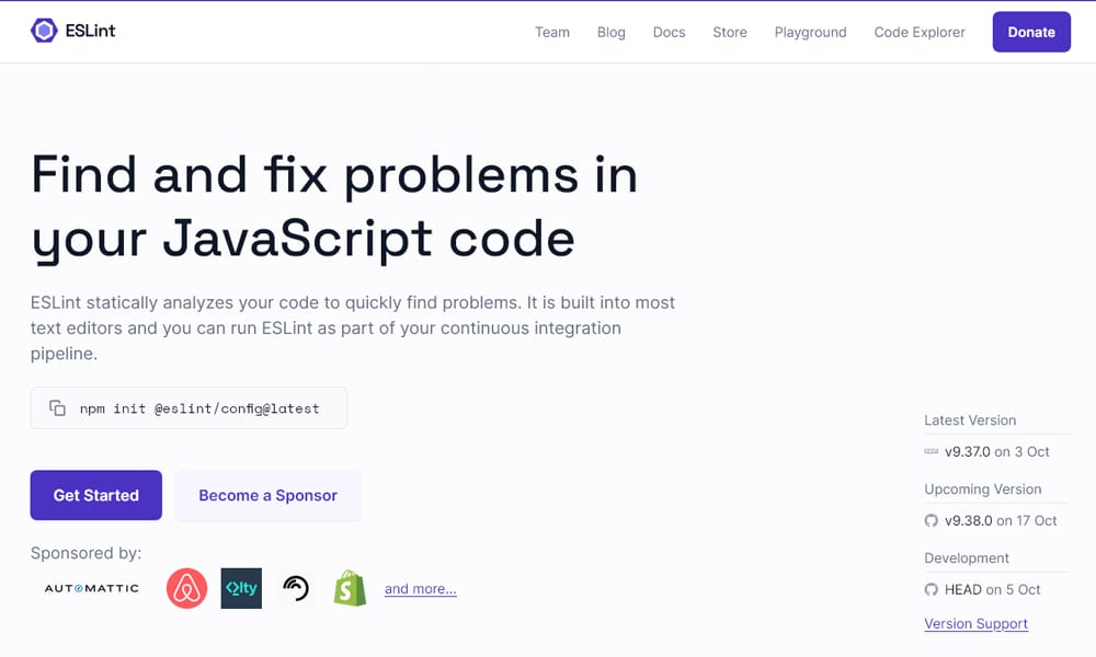 40+ Essential Web Development Workflow Tools Every Developer Needs in 2025 33 ESLint