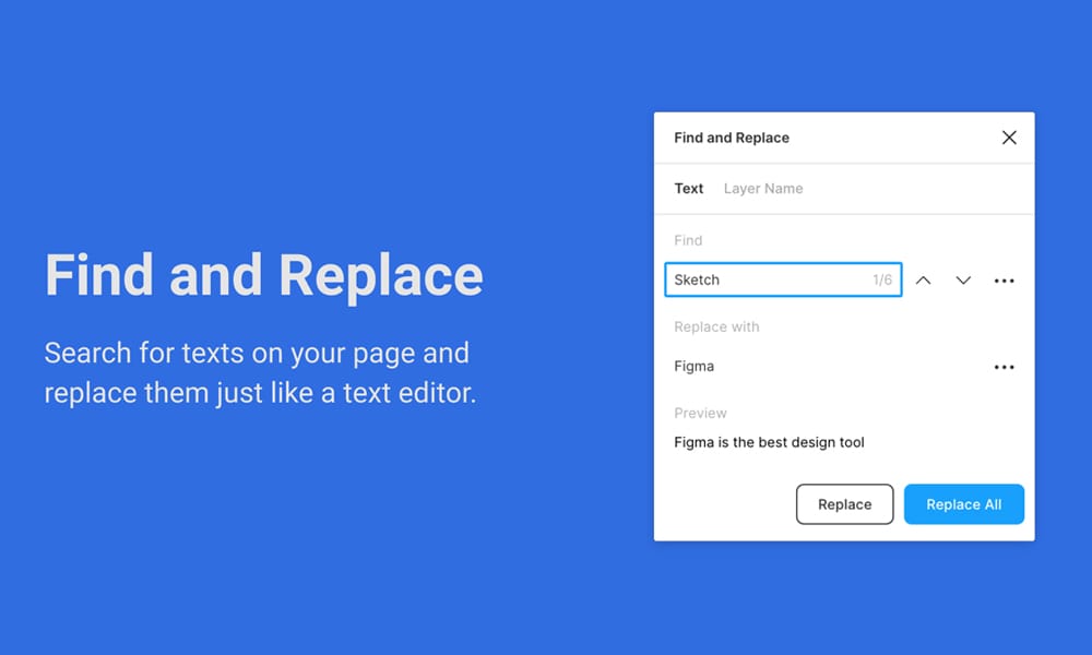 Essential Figma Plugins Every Designer Needs in 2025: 72 Game-Changing Tools to Transform Your Workflow 62 Find and Replace