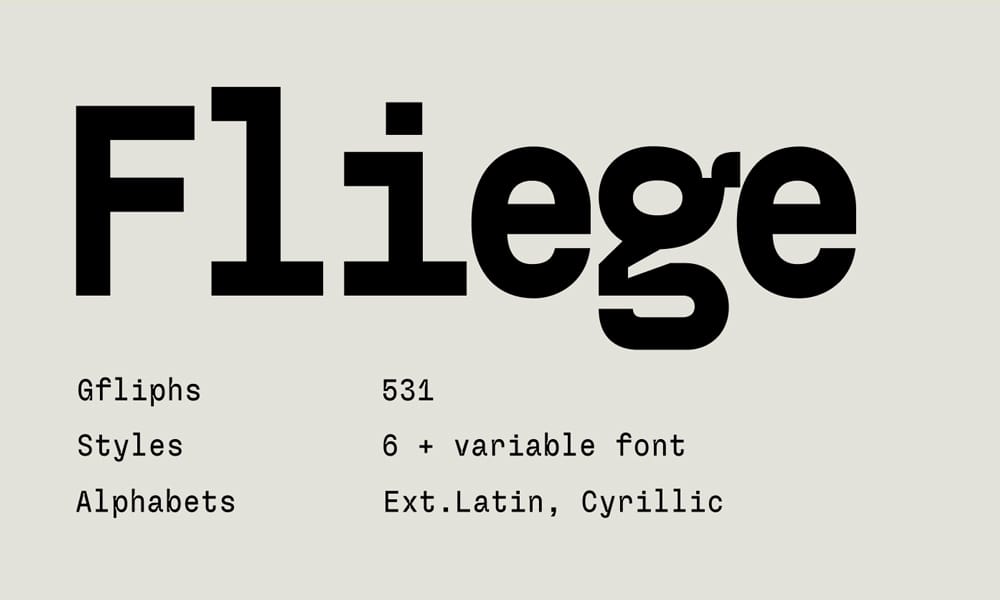 65+ Best Free Monospace Fonts for Coding & Design (2024-2025) 40 Fliege Mono